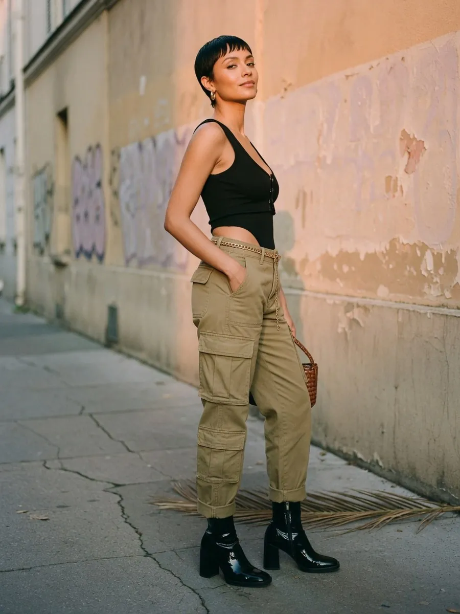 Pantalon cargo femme : pourquoi il se porte mieux qu'en 2000 : look 9